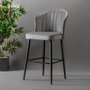 Hanah Home Rubi - Grey Juego de 4 Taburetes de Bar